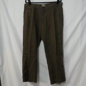 Y2K | OLD NAVY - Surplus Co | 36 X 30 | Classic Brown Linen Straight Leg Pants